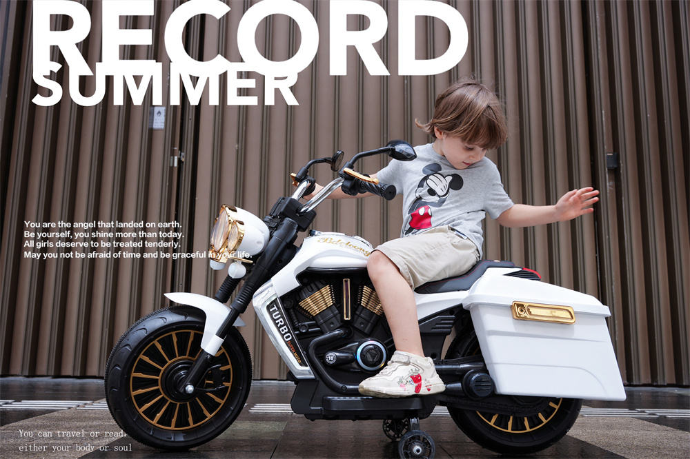 Kids Ride-On Motorcycle with LED Lights &amp; Bluetooth (XSDU-1288)