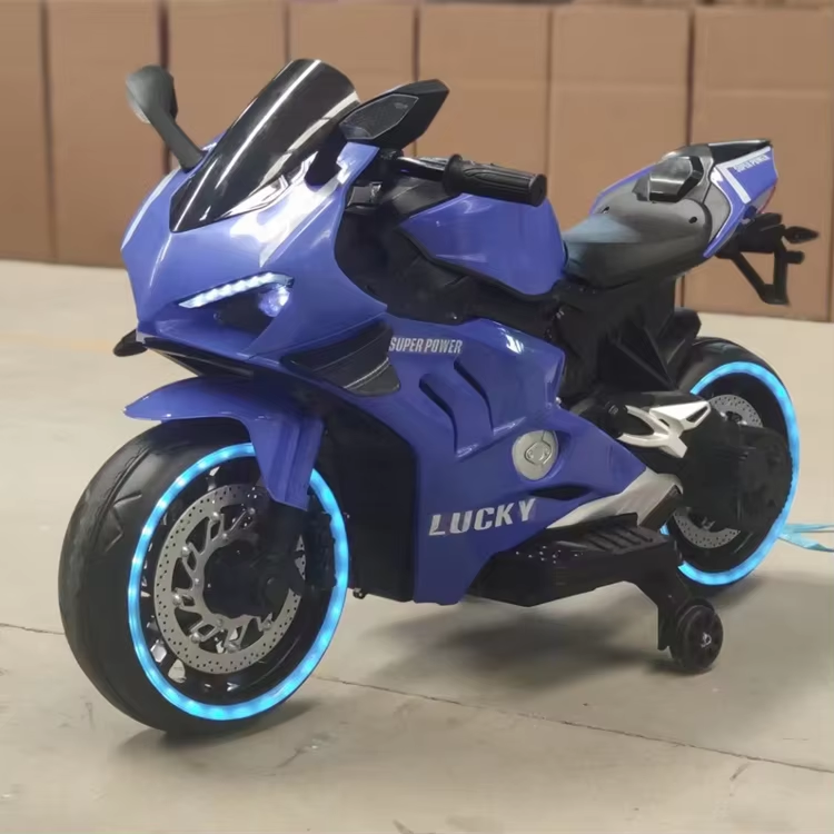 Kids Electric Motorcycle with Sound System &amp; LED Lights (QM1100)
